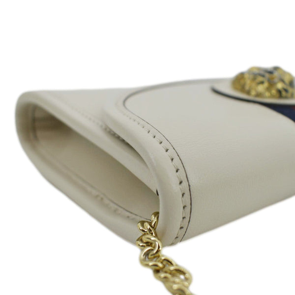 Gucci Rajah Mini Leather Shoulder Bag In White