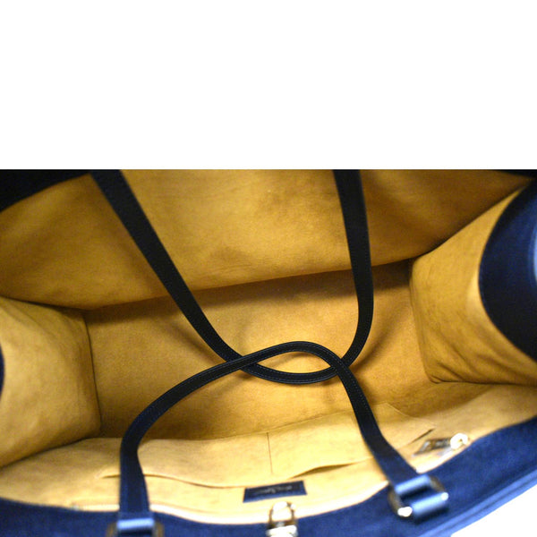 LOUIS VUITTON Onthego GM Monogram Empreinte Leather Tote Bag Black