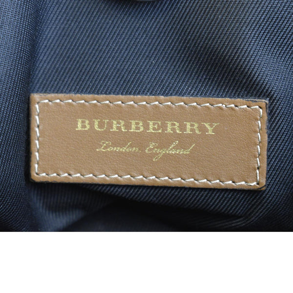 BURBERRY Medium Ballingdon House Check Canvas Crossbody Bag Beige