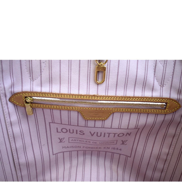 LOUIS VUITTON Neverfull Saint Tropez Monogram Canvas Tote Bag Rose Ballerine