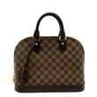 LOUIS VUITTON Alma PM Damier Ebene Satchel Bag Brown