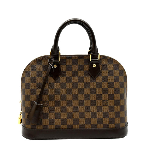LOUIS VUITTON Alma PM Damier Ebene Satchel Bag Brown