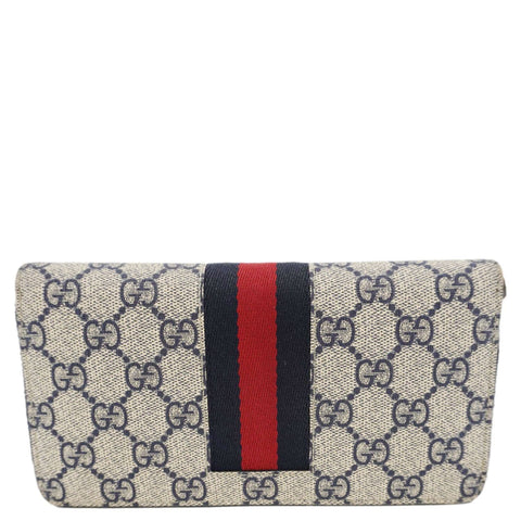 GUCCI GG Supreme Canvas Zip Around Wallet White 408831
