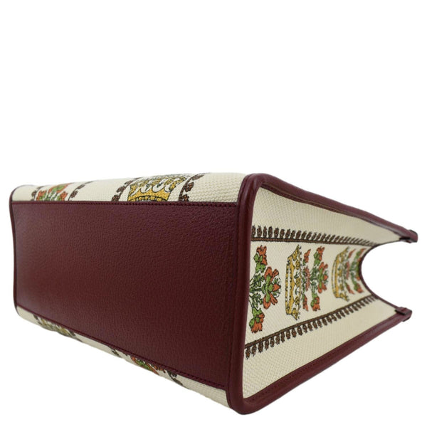 GUCCI 100 Centennial Music Small Jacquard Canvas Tote Bag Ivory 659983