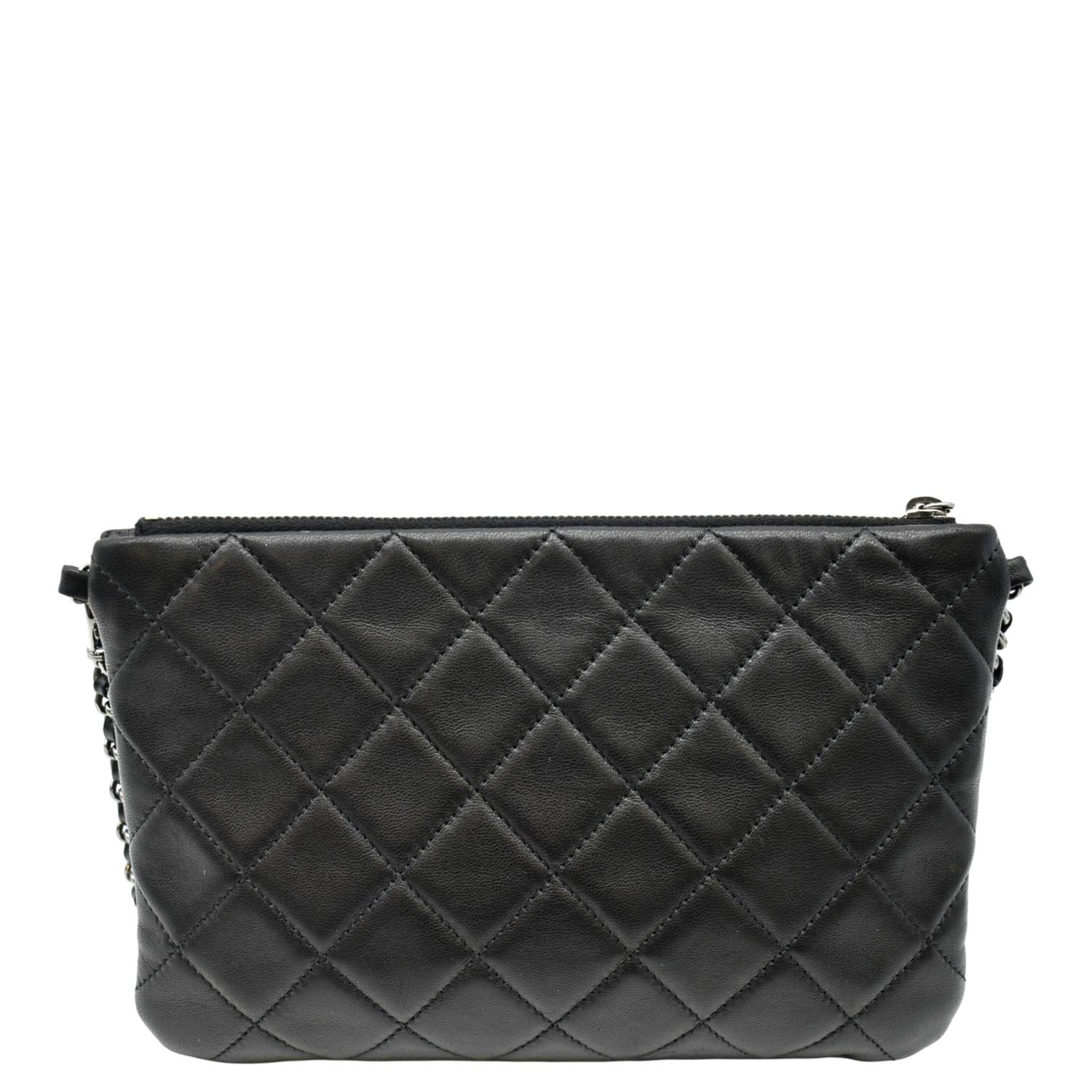 CHANEL Classic Flap with Zip Pocket Quilted Leather Satchel Shoulder B