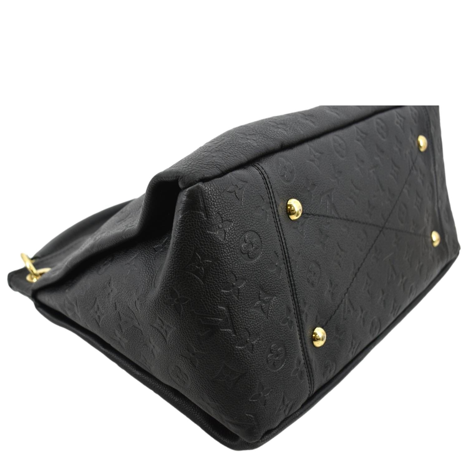 LOUIS VUITTON Artsy MM Empreinte Leather Hobo Bag Black