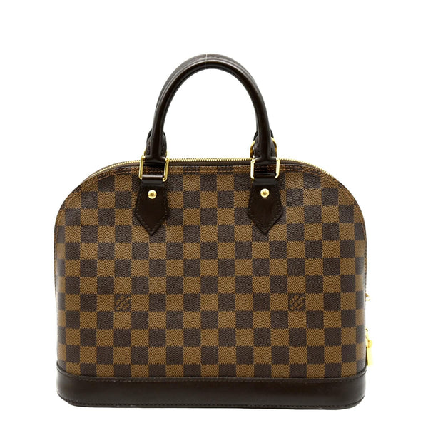 LOUIS VUITTON Alma PM Damier Ebene Satchel Bag Brown