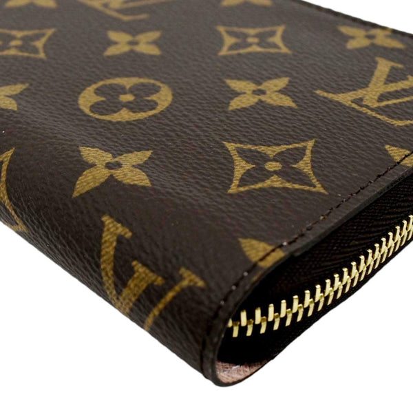 LOUIS VUITTON Monogram Canvas Zippy Wallet Brown