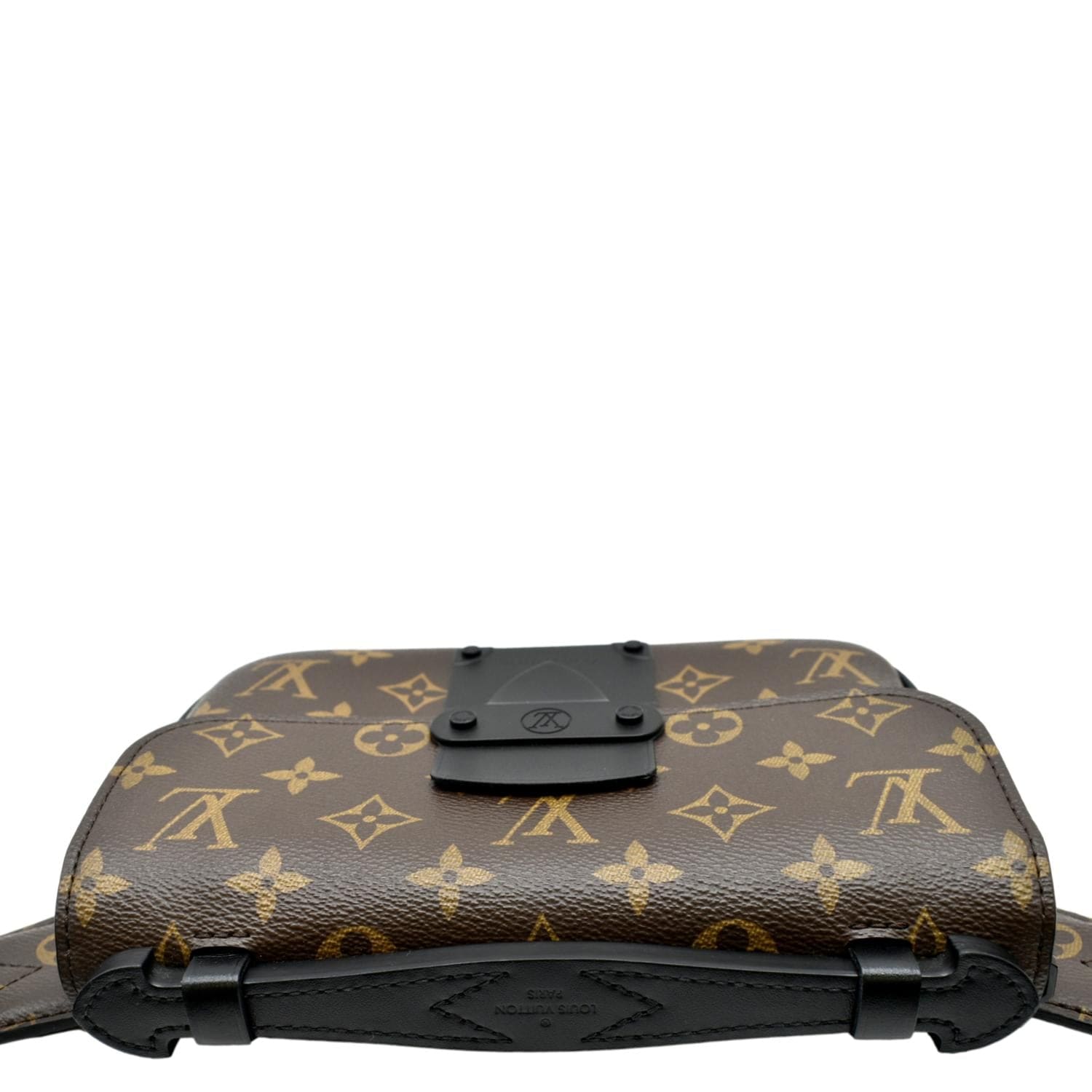 S Lock Messenger Bag - Luxury Monogram Macassar Canvas Brown