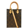 LOUIS VUITTON Petit Sac Plat Monogram Canvas Shoulder Bag Brown
