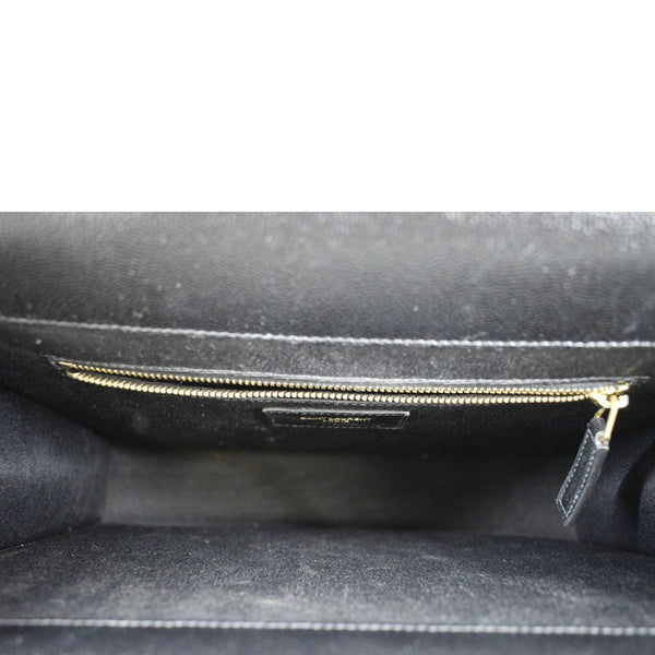 YVES SAINT LAURENT Large Envelope Flap Matelasse Leather Shoulder Bag Black