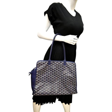 GOYARD Hardy Chevron Print Canvas Tote Bag Multicolor