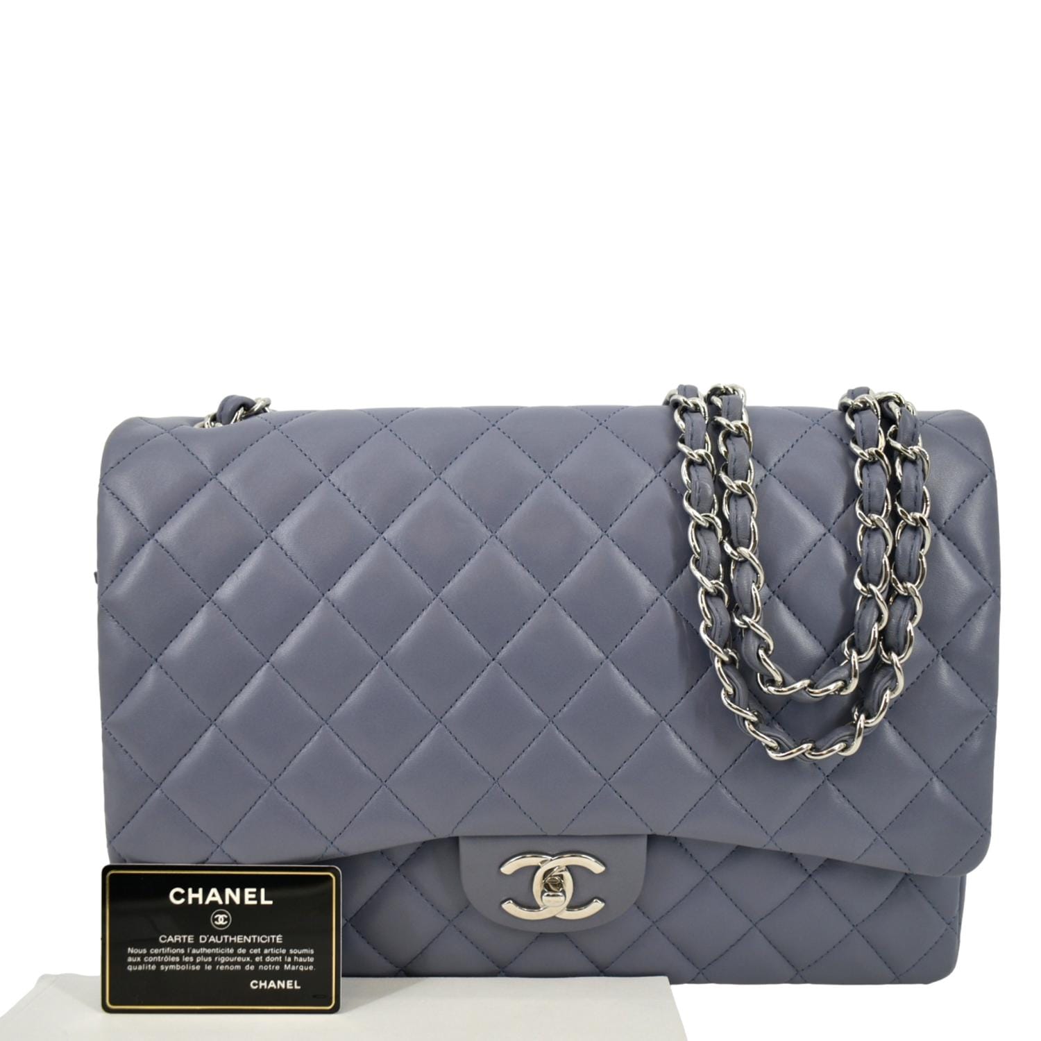 Chanel TIMELESS/CLASSIQUE LEATHER CROSSBODY BAG Navy blue Lambskin