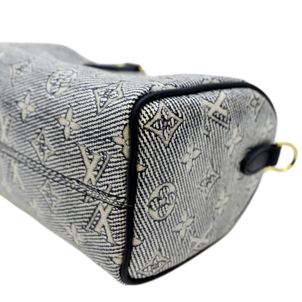 LOUIS VUITTON Speedy 20 Bandouliere Monogram Jacquard Canvas Satchel Bag Blue