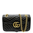 GUCCI GG Marmont Small Matelasse Leather Crossbody Bag Black 443497
