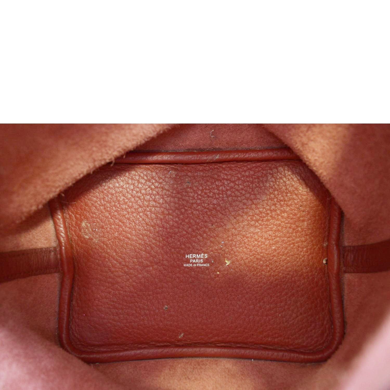 Hermes Picotin Lock 18 Taurillon Clemence Leather Hobo Bag Burgundy