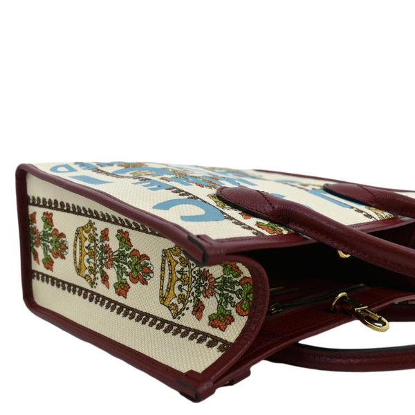 GUCCI 100 Centennial Music Small Jacquard Canvas Tote Bag Ivory 659983