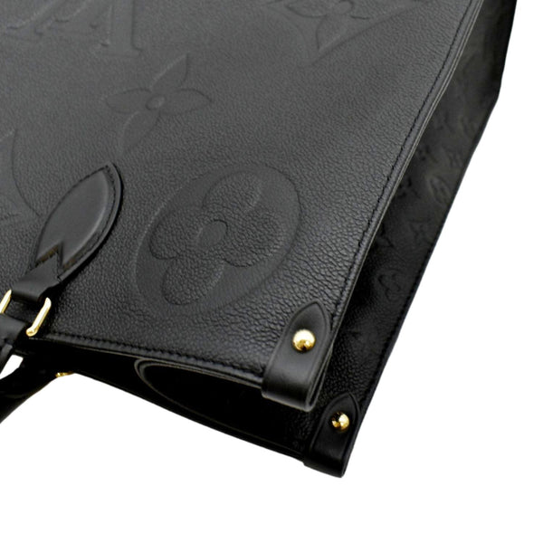 LOUIS VUITTON Onthego GM Monogram Empreinte Leather Tote Bag Black