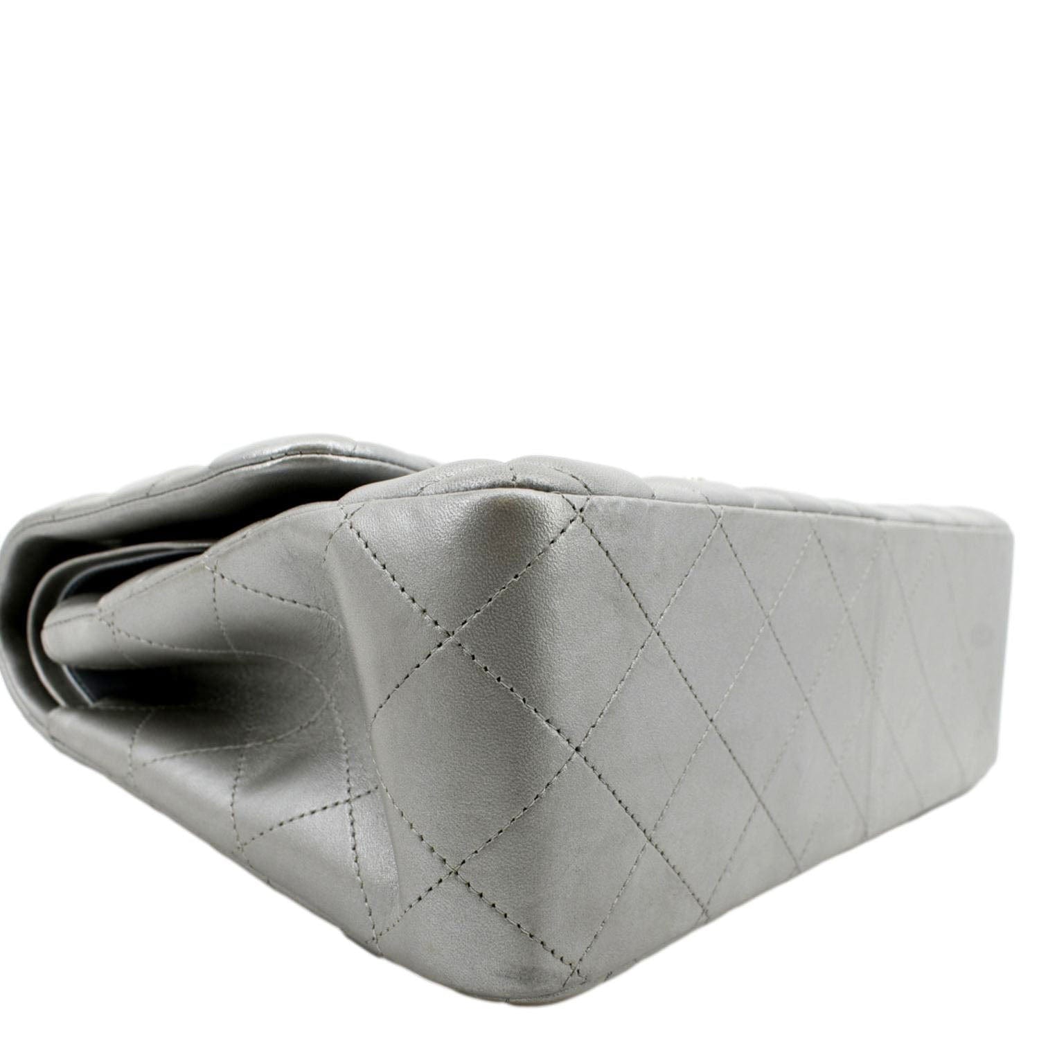 chanel white handbag leather