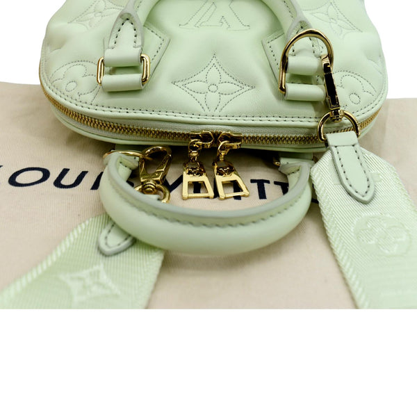 Louis Vuitton Alma BB Bubblegram Leather Satchel Bag in green color - Top