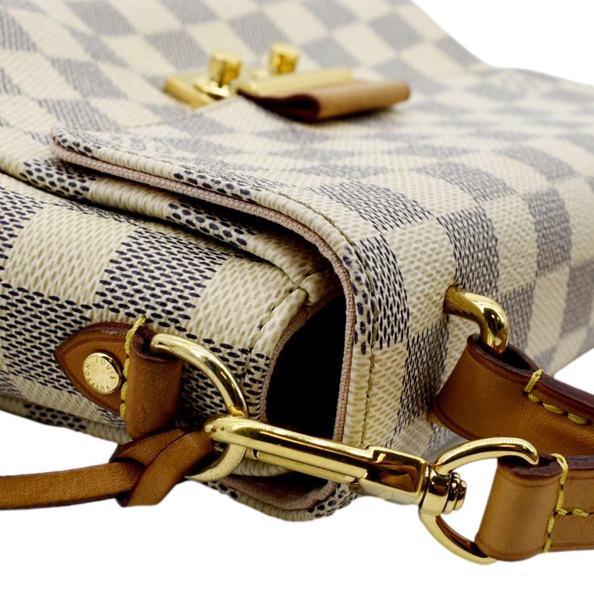 Authentic LOUIS VUITTON Damier Azur Messenger Bag Crossbody Bag