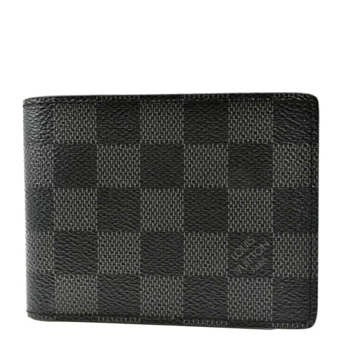LOUIS VUITTON Damier Graphite Canvas Multiple Wallet Black