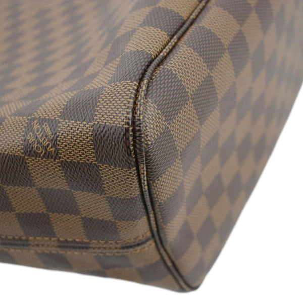 LOUIS VUITTON Neverfull MM Damier Ebene Shoulder Bag Brown