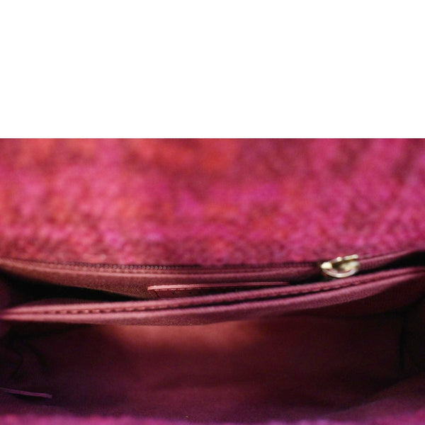 CHANEL Coco Top Handle Tweed Shoulder Bag Pink