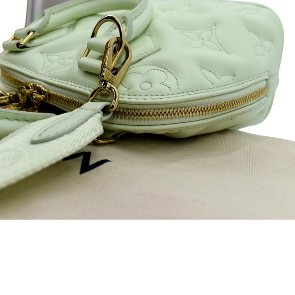 Louis Vuitton Alma BB Bubblegram Leather Satchel Bag in green color - Top Left