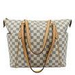 LOUIS VUITTON Totally MM Damier Azur Shoulder Bag White