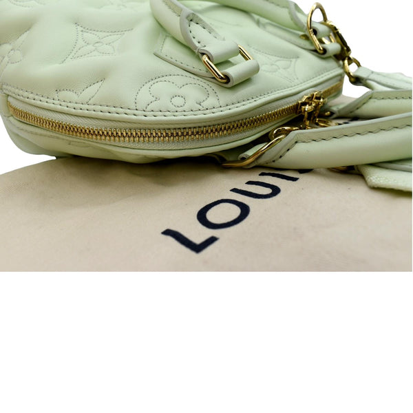 Louis Vuitton Alma BB Bubblegram Leather Satchel Bag in green color - Top Right