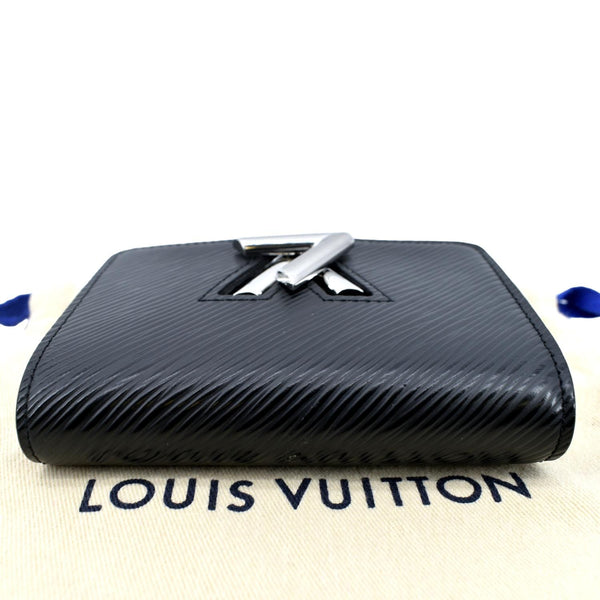 LOUIS VUITTON Twist Trifold Epi Leather Wallet Black