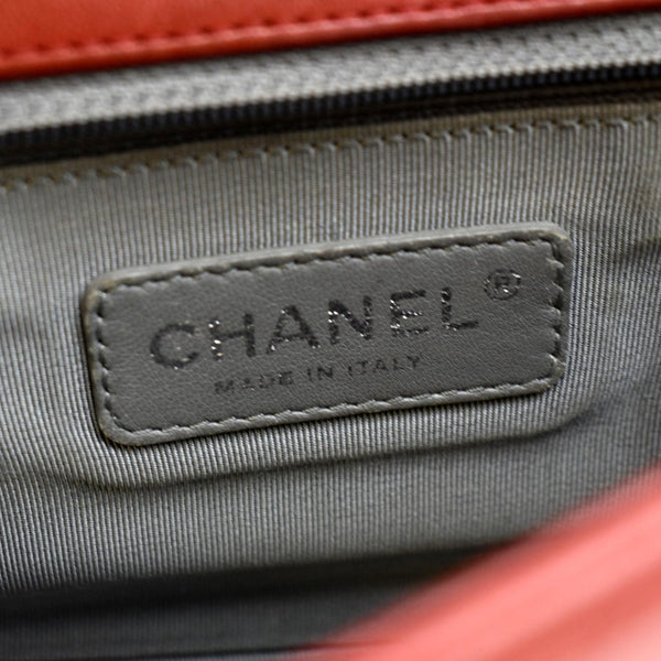 CHANEL Boy Flap with Stingray Leather Shoulder Bag Red - Final Sale