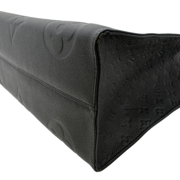 LOUIS VUITTON Onthego GM Monogram Empreinte Leather Tote Bag Black
