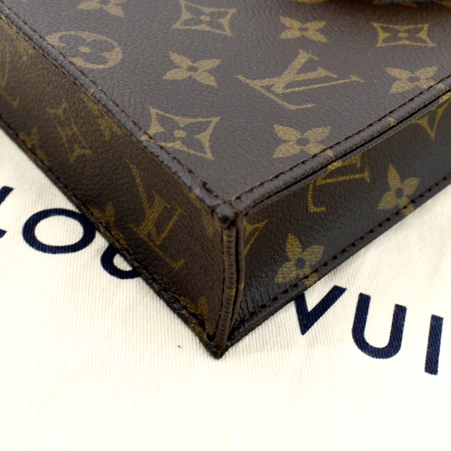 Louis Vuitton MONOGRAM Petit Sac Plat Bag Monogram coated canvas
