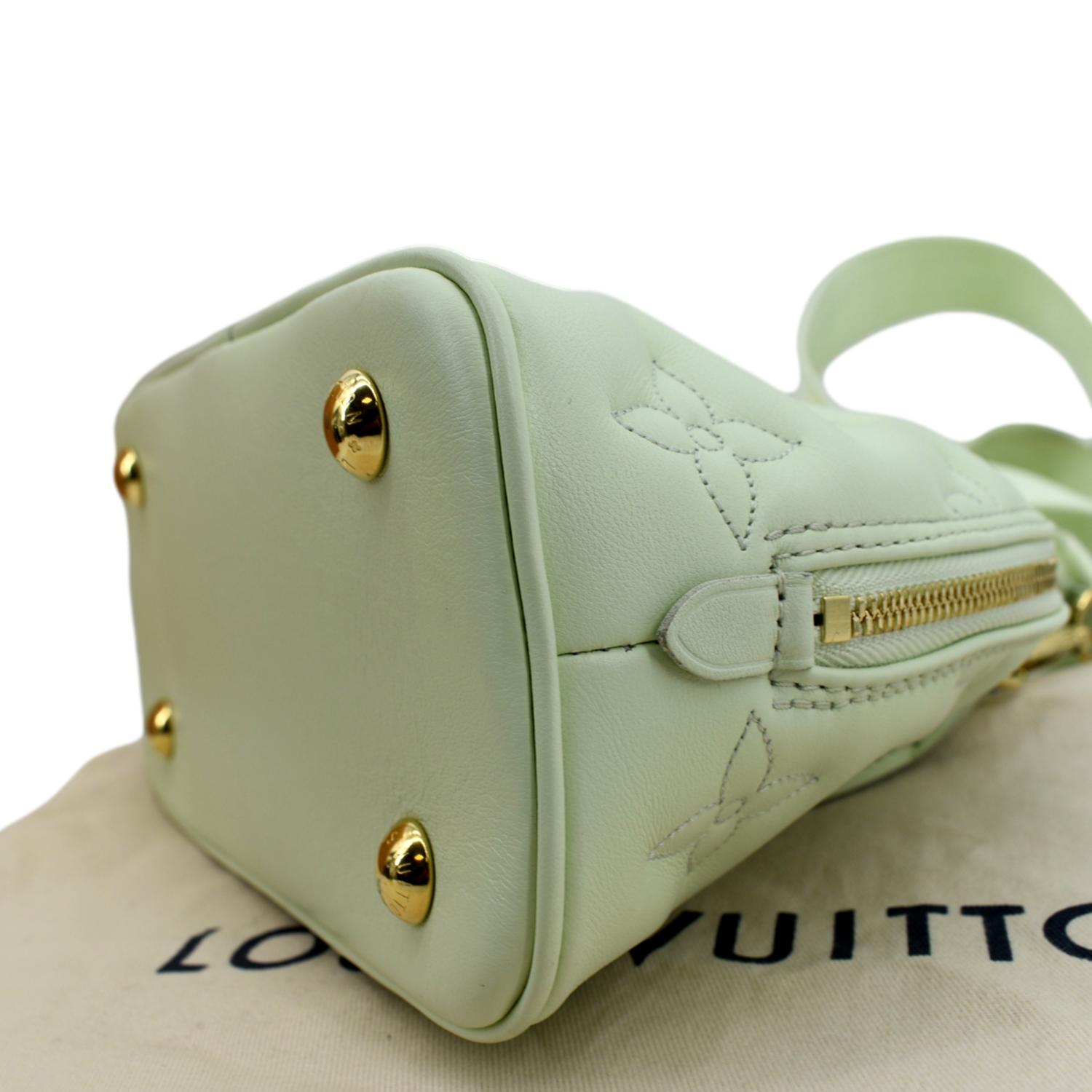 Authentic Louis Vuitton Vernis Houston Shoulder Bag Light Green