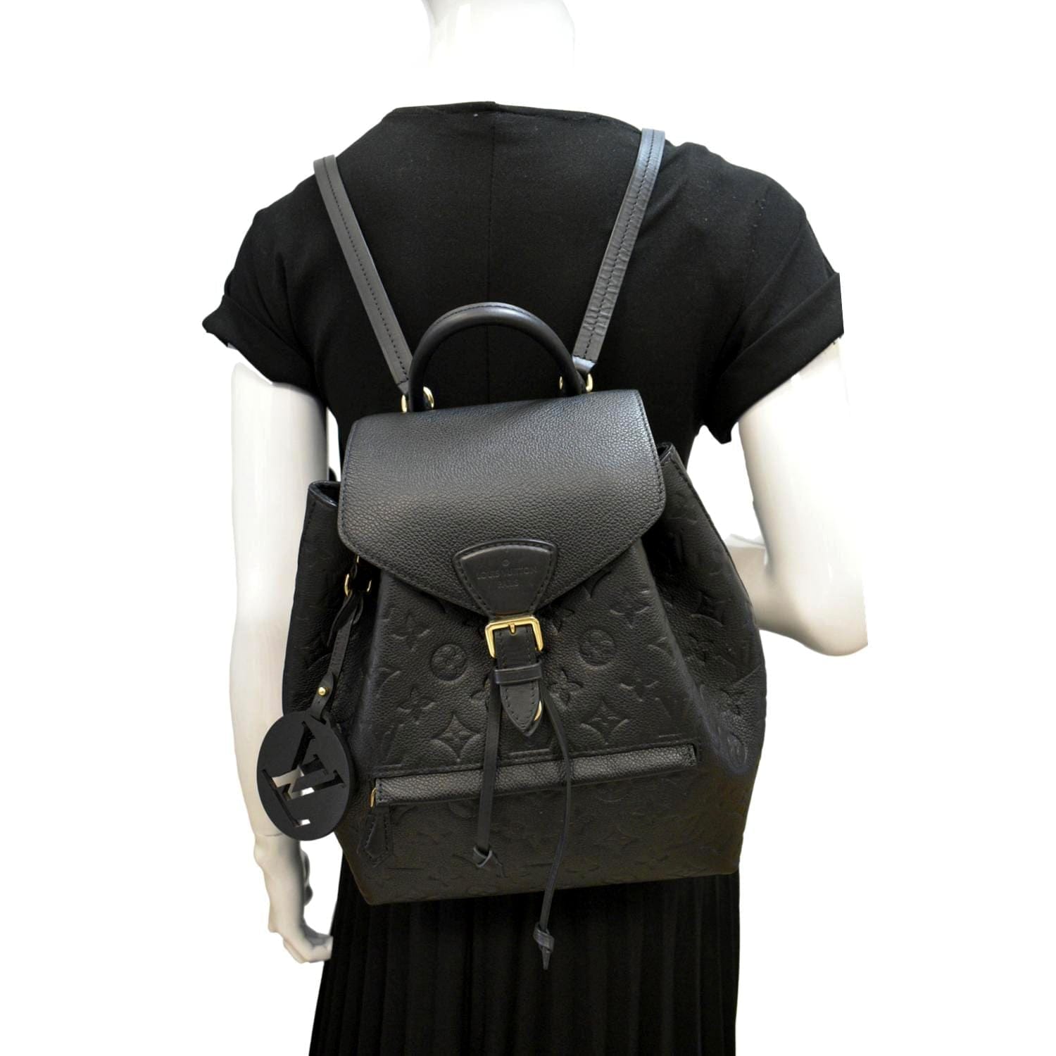 Backpacks Louis Vuitton Louis Vuitton Black Monogram Empreinte Montsouris Backpack