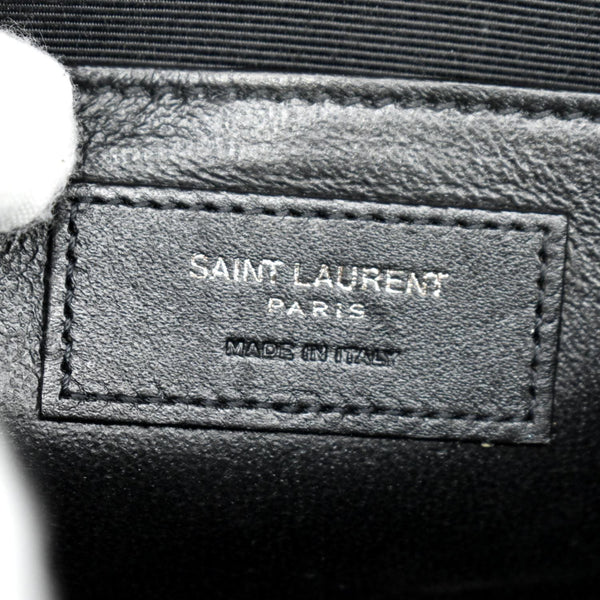 YVES SAINT LAURENT Kate Leather Chain Clutch Crossbody Bag Black