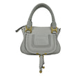 CHLOE Marcie Small Calfskin Leather Shoulder Bag Grey