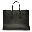 LOUIS VUITTON Onthego GM Monogram Empreinte Leather Tote Bag Black