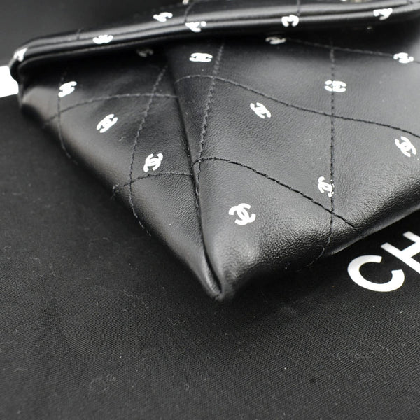 Chanel CC Envelope Printed Lambskin Leather Bag - Bottom Left