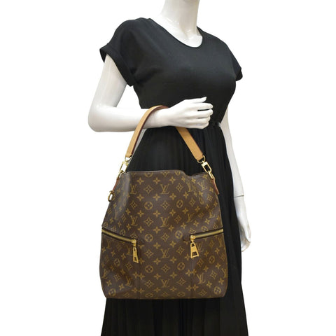 LOUIS VUITTON Melie Monogram Canvas Hobo Bag Brown