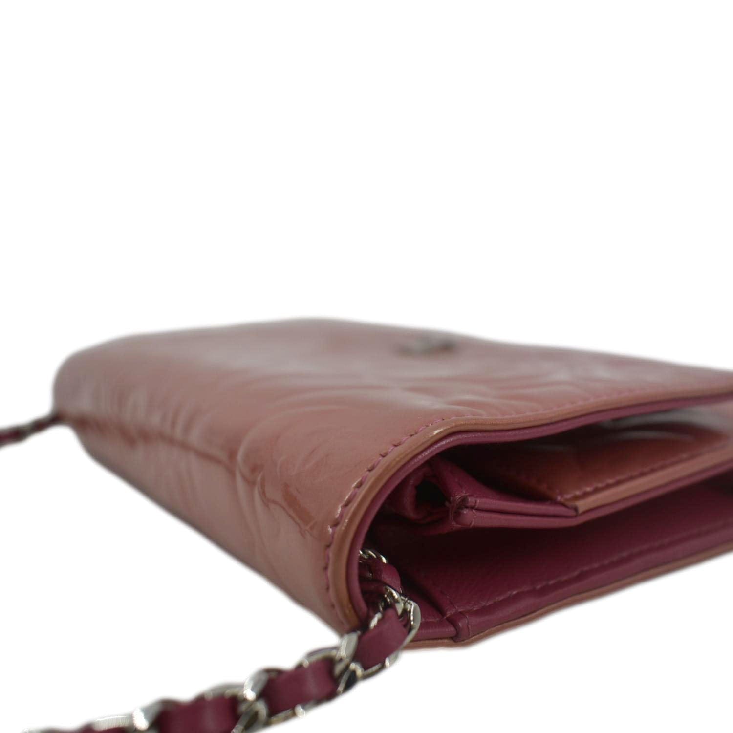 Chanel Camellia Raspberry Red Lambskin Chain Shoulder Bag