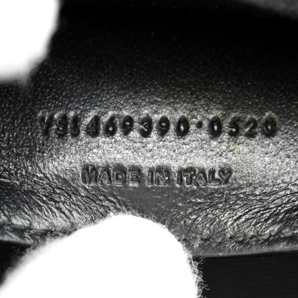 YVES SAINT LAURENT Kate Leather Chain Clutch Crossbody Bag Black