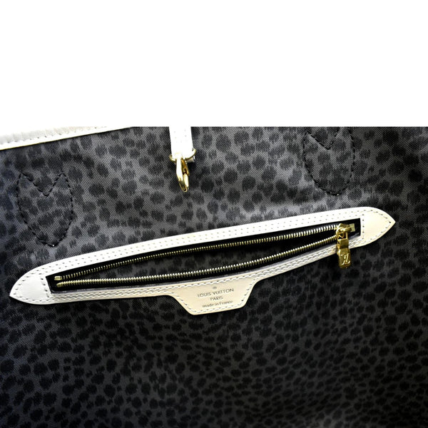 LOUIS VUITTON Neverfull MM Wild At Heart Monogram Giant Tote Bag Creme