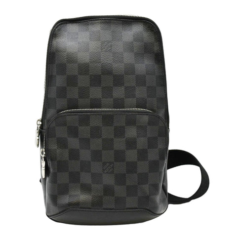Louis Vuitton Black Grained Calfskin Aerogram Takeoff Sling Bag - Handbag | Pre-owned & Certified | used Second Hand | Unisex