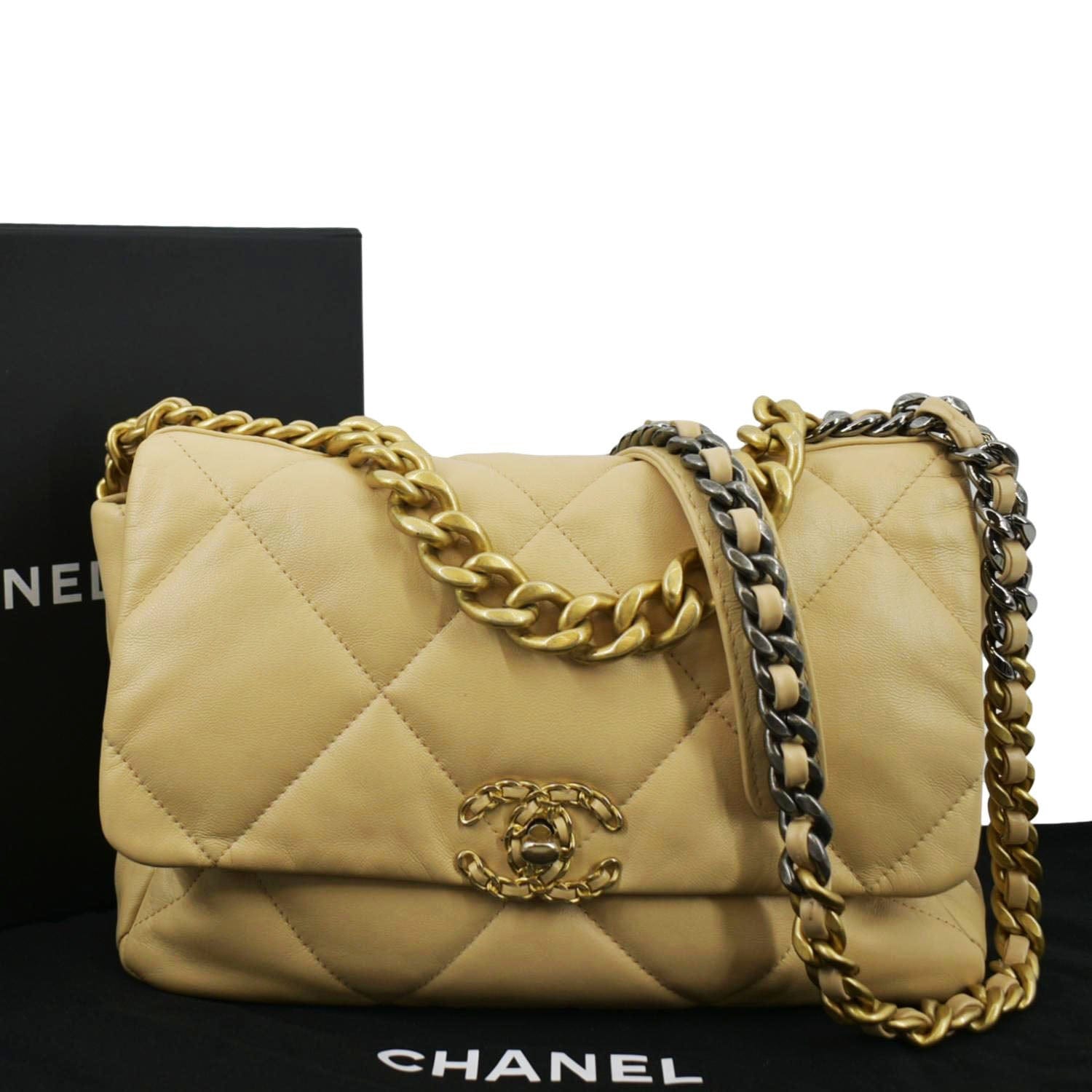 Chanel 19 Large Flap Bag Lamb Tiffany Blue