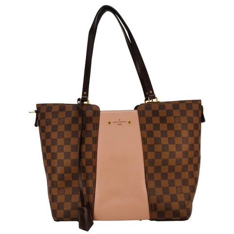 LOUIS VUITTON Jersey Damier Ebene Tote Shoulder Bag Pink