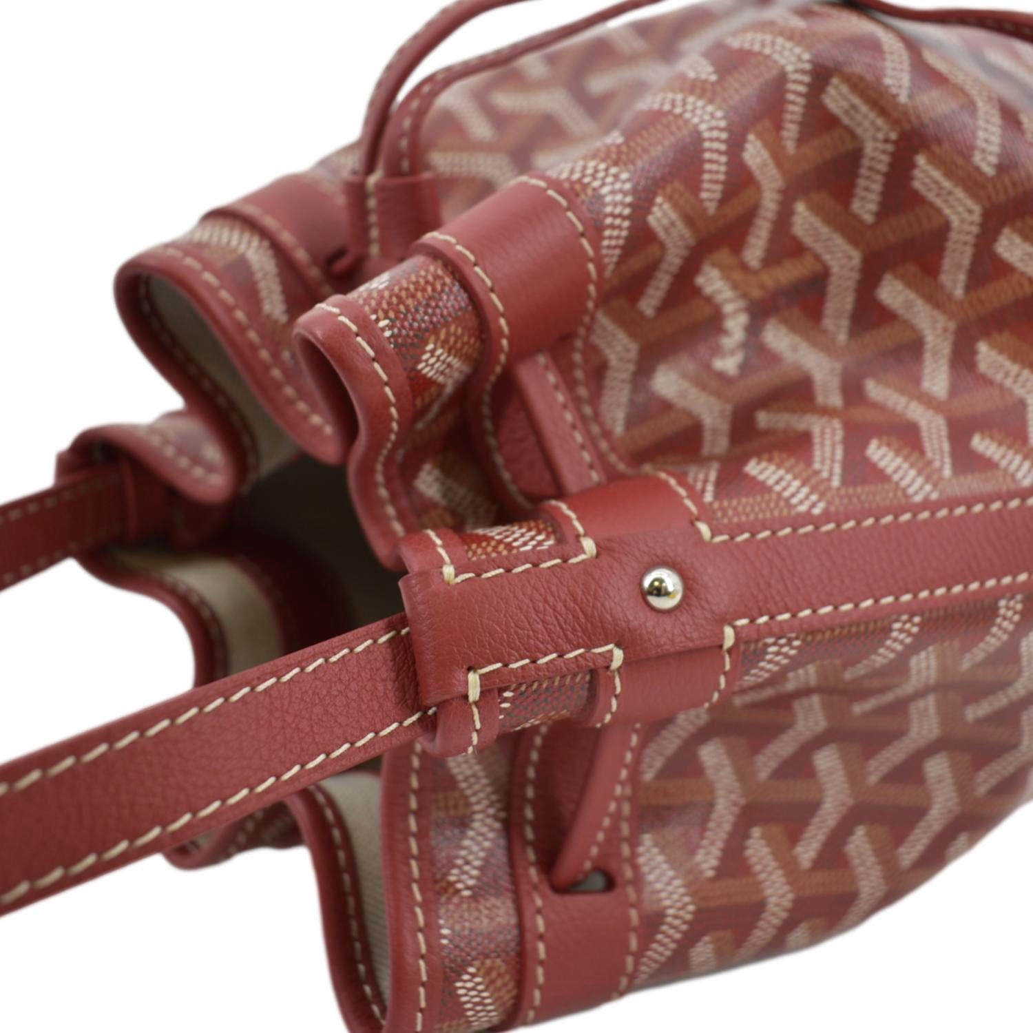 Goyard Goyardine Petit Flot Bucket Shoulder /Crossbody Bag, Canvas &  Leather NEW