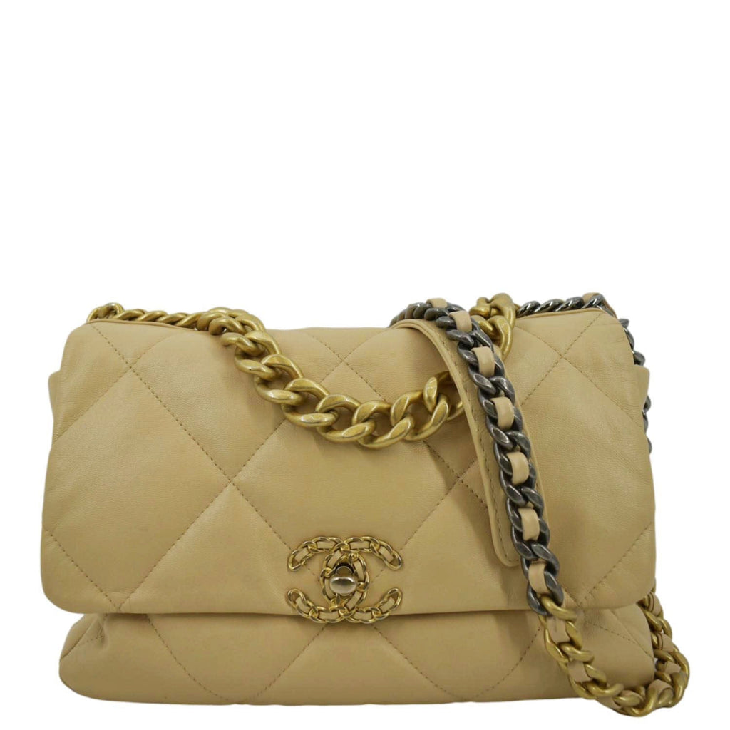 Chanel 19 Flap Bag Metallic Gold